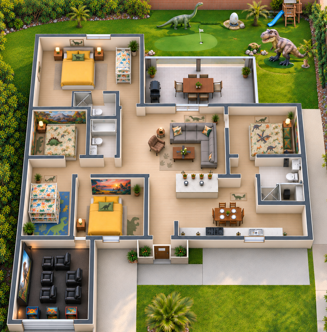 Explore the layout illustrated overhead layout